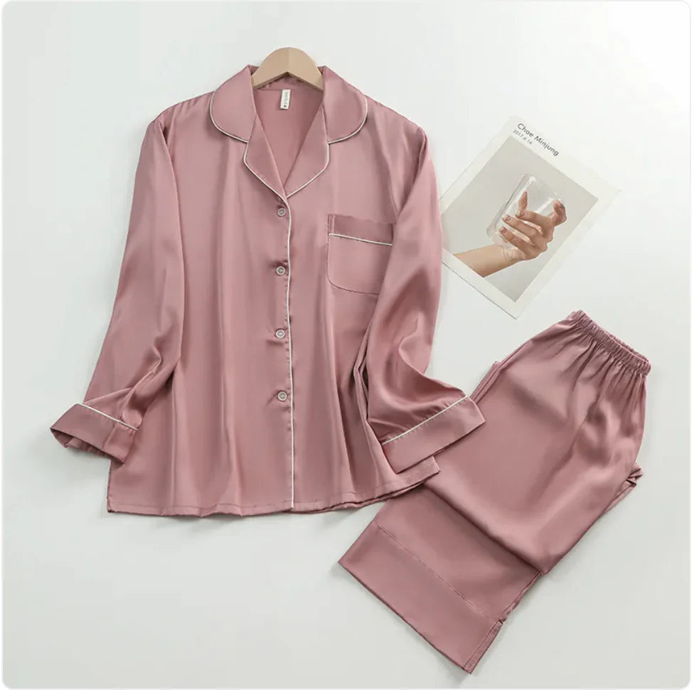 Ladies'Lapel Pajama Set