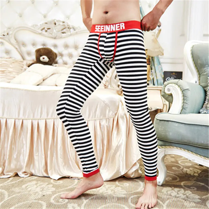 Men's Cotton and Lycra Thermal U-Shape Pajama Pants