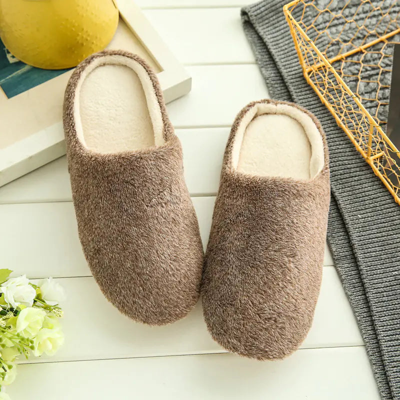 Soft Sole Silent Fleece Japanese Style Slippers