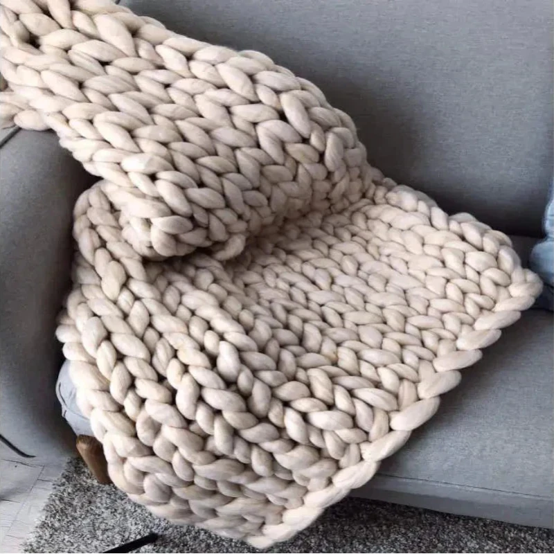 Chunky Knit Sofa Blanket
