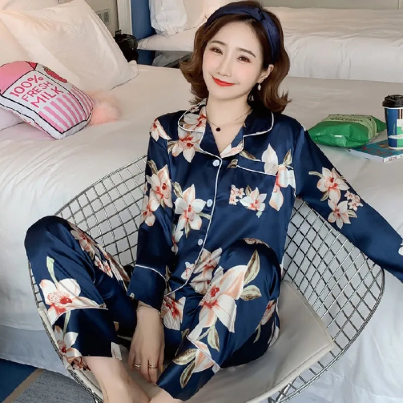 Women’s Ice Silk Pajama Set