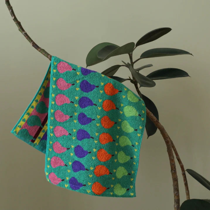 Pear Pattern Soft Cotton Bath & Hand Towel