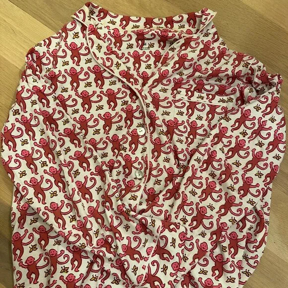 Ladies Monkey Printed Pajama Set