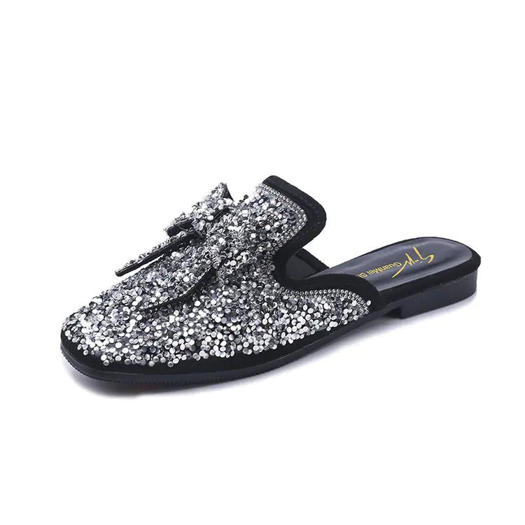 Ladies Sequinned Slippers