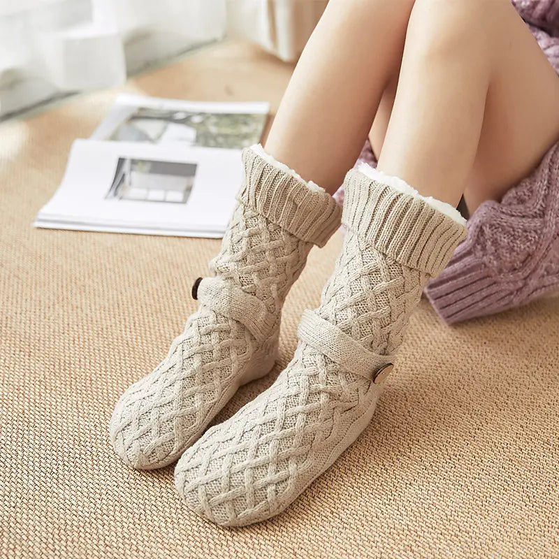 Lambswool Fleece-lined Floor Socks