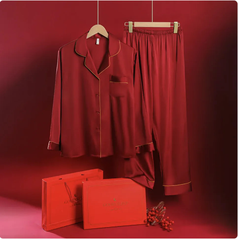 Ladies'Lapel Pajama Set