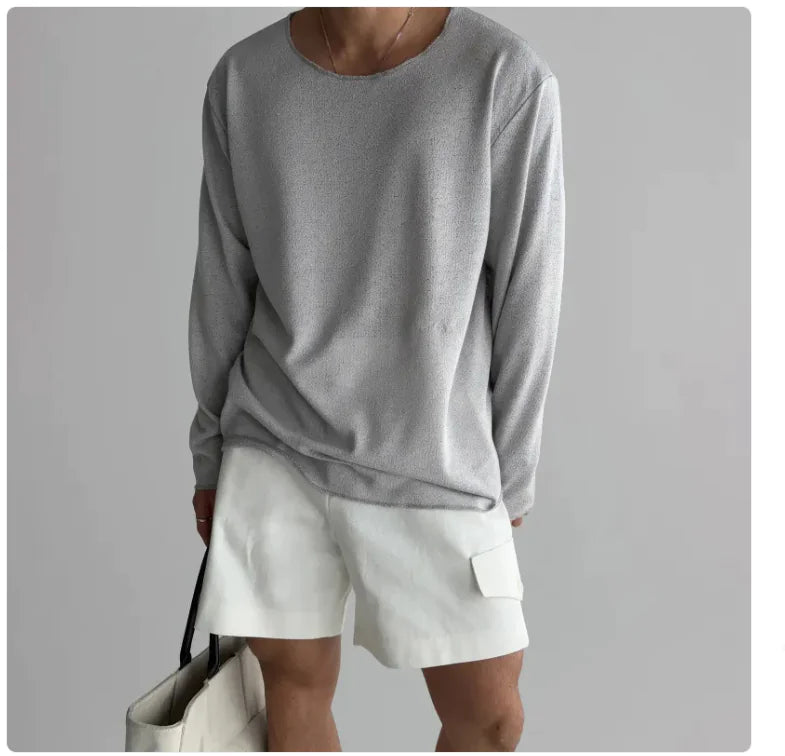 Men's Light Knit Long-Sleeve Tee