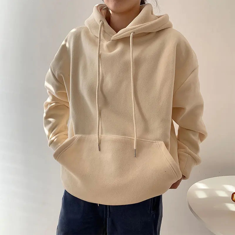 Ladies Thickened Fleece Hoodie