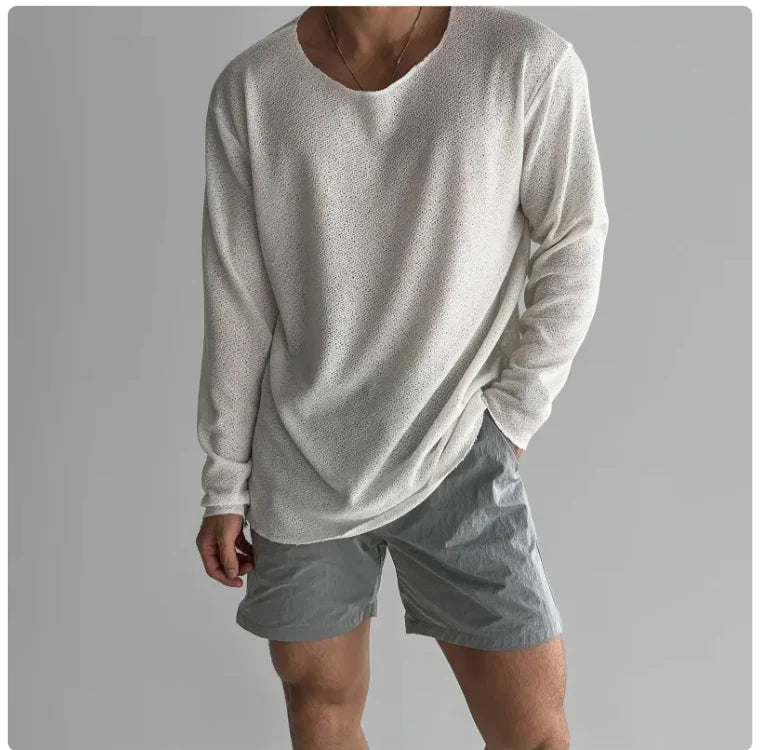 Men's Light Knit Long-Sleeve Tee