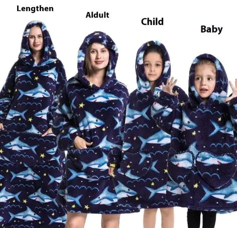 Family Lazy Blanket Hoodie