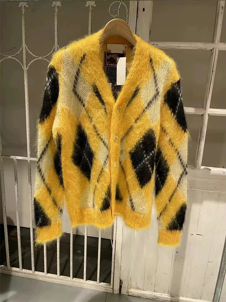 Block Mohair Knitted Sweater