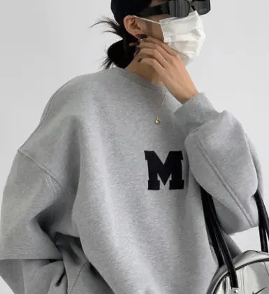 Womans Oversized Letter Sweater