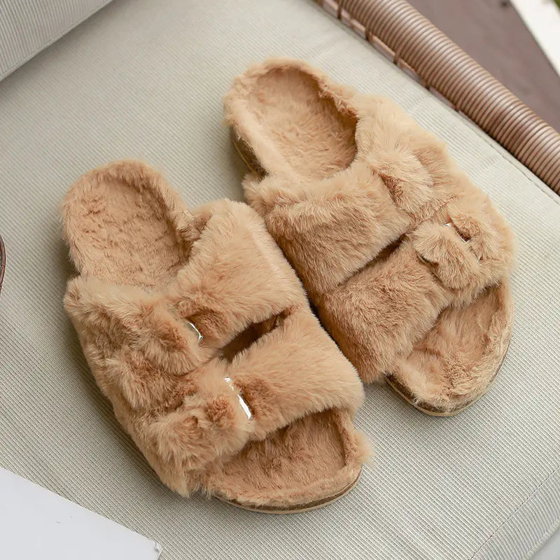 Furry Cotton Slippers