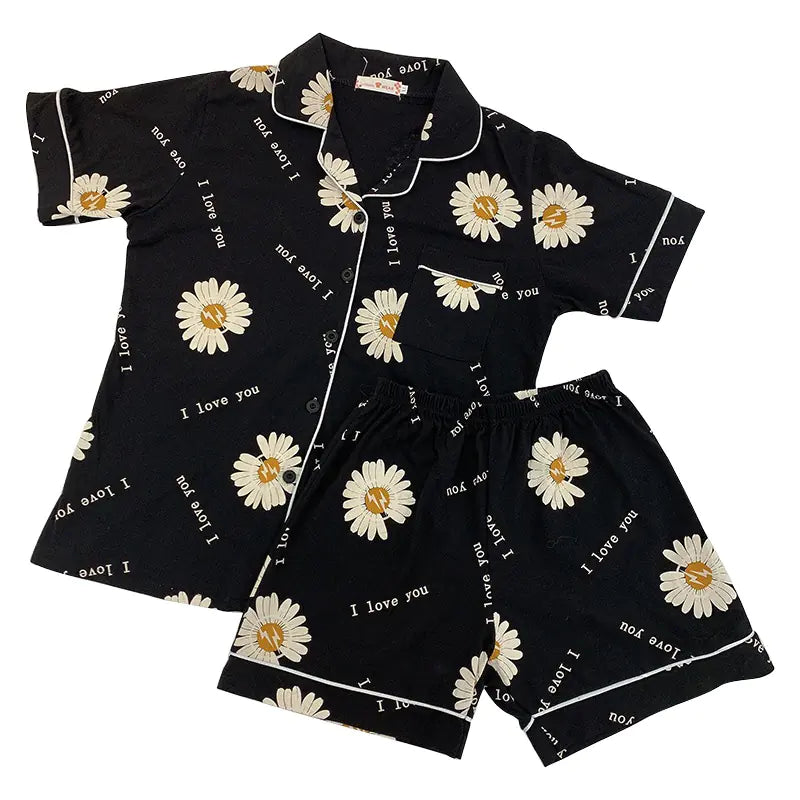 Cotton Daisy Short Sleeve Pajama Set