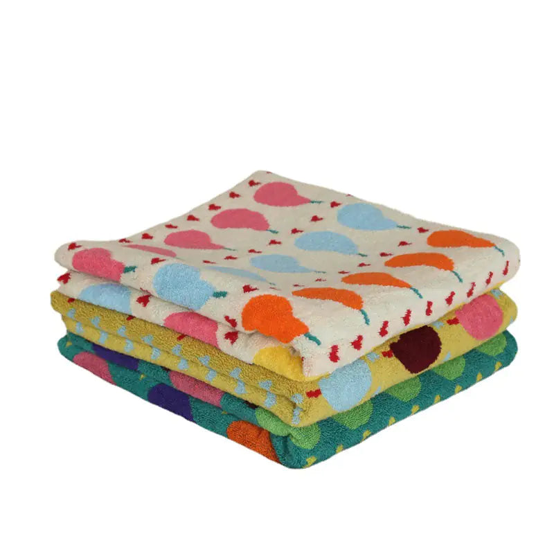 Pear Pattern Soft Cotton Bath & Hand Towel