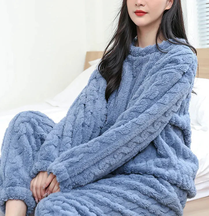 Corel Velvet Pajama Set