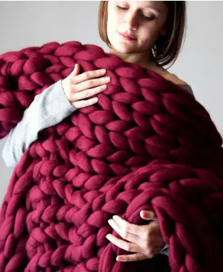 Chunky Knit Sofa Blanket