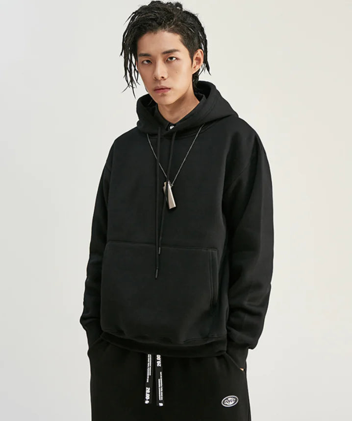 Thick Fleece Oversized Hooded Sweatshirt for Men