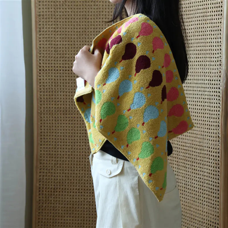 Pear Pattern Soft Cotton Bath & Hand Towel