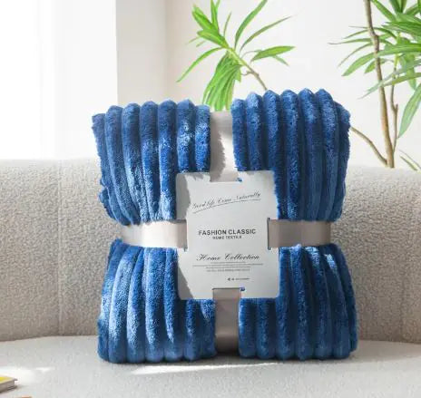 Wide Stripe Solid Blanket