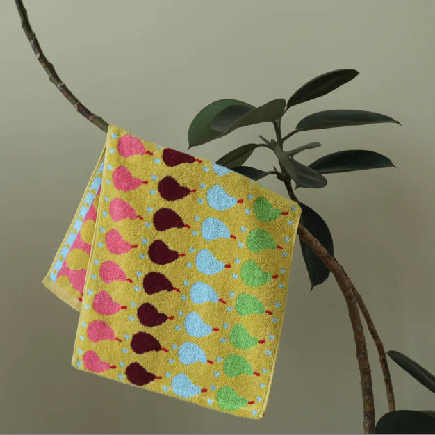 Pear Pattern Soft Cotton Bath & Hand Towel