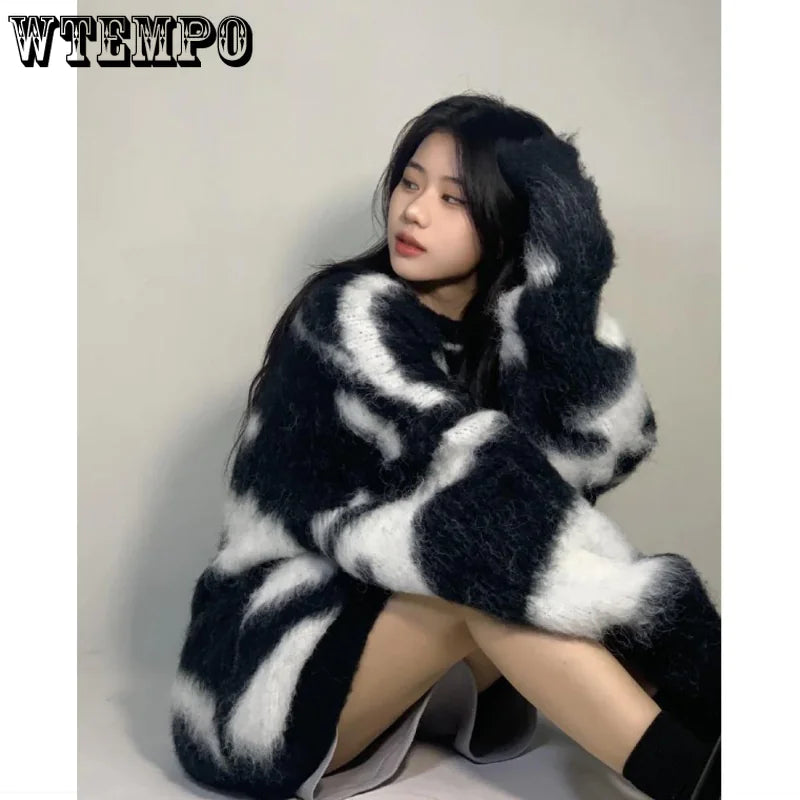 Ladies Mohair Stripe Sweater